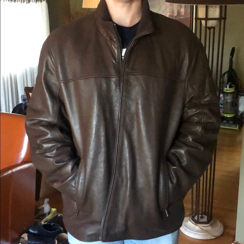 Brown Leather Jacker